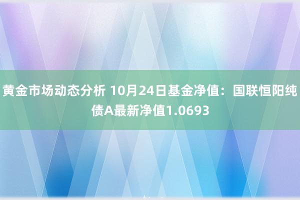 黄金市场动态分析 10月24日基金净值：国联恒阳纯债A最新净值1.0693