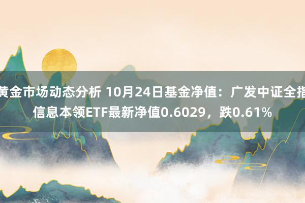 黄金市场动态分析 10月24日基金净值：广发中证全指信息本领ETF最新净值0.6029，跌0.61%