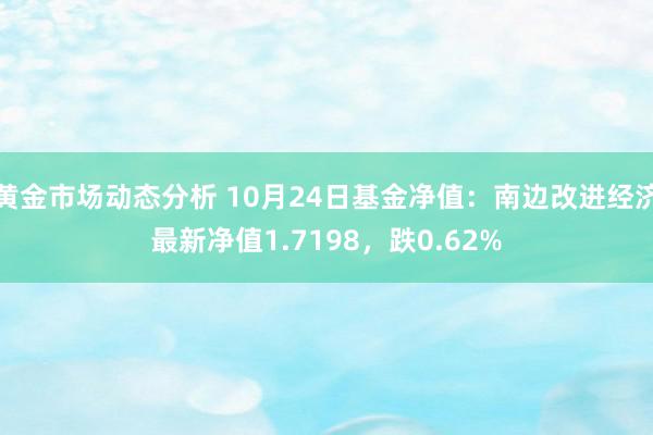 黄金市场动态分析 10月24日基金净值：南边改进经济最新净值1.7198，跌0.62%