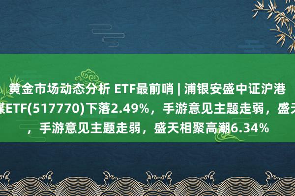 黄金市场动态分析 ETF最前哨 | 浦银安盛中证沪港深游戏及文化传媒ETF(517770)下落2.49%，手游意见主题走弱，盛天相聚高潮6.34%