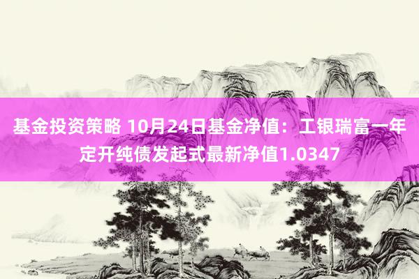 基金投资策略 10月24日基金净值：工银瑞富一年定开纯债发起式最新净值1.0347