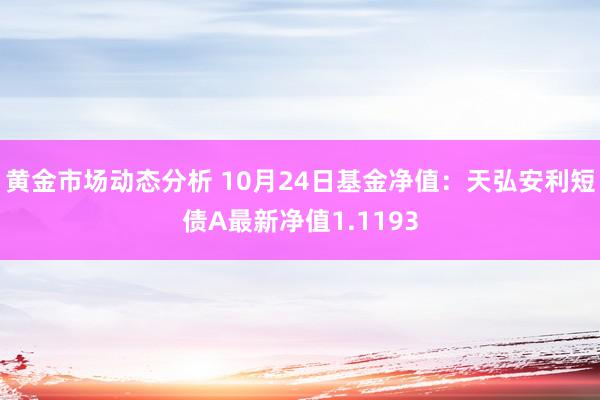 黄金市场动态分析 10月24日基金净值：天弘安利短债A最新净值1.1193