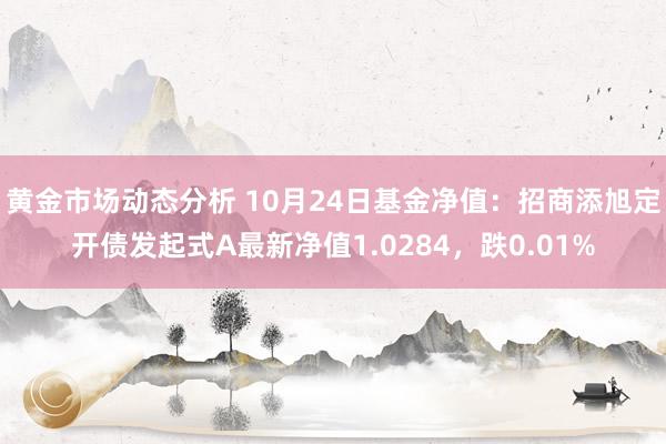 黄金市场动态分析 10月24日基金净值：招商添旭定开债发起式A最新净值1.0284，跌0.01%