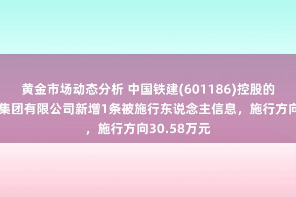 黄金市场动态分析 中国铁建(601186)控股的中铁十八局集团有限公司新增1条被施行东说念主信息，施行方向30.58万元