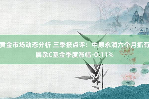 黄金市场动态分析 三季报点评：中原永润六个月抓有羼杂C基金季度涨幅-0.11%