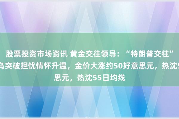 股票投资市场资讯 黄金交往领导：“特朗普交往”降温+俄乌突破担忧情怀升温，金价大涨约50好意思元，热沈55日均线