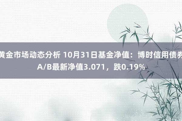 黄金市场动态分析 10月31日基金净值：博时信用债券A/B最新净值3.071，跌0.19%