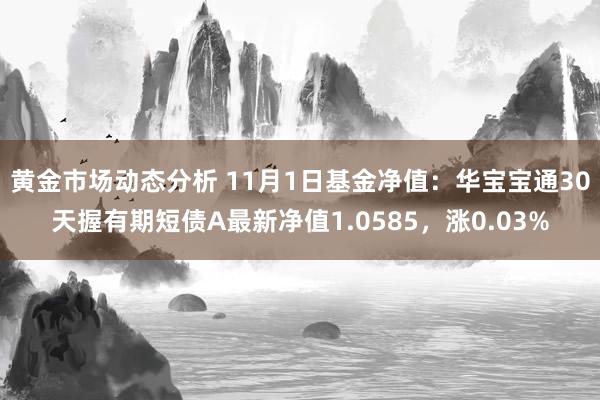 黄金市场动态分析 11月1日基金净值：华宝宝通30天握有期短债A最新净值1.0585，涨0.03%