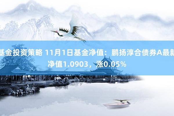 基金投资策略 11月1日基金净值：鹏扬淳合债券A最新净值1.0903，涨0.05%