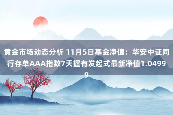 黄金市场动态分析 11月5日基金净值：华安中证同行存单AAA指数7天握有发起式最新净值1.0499