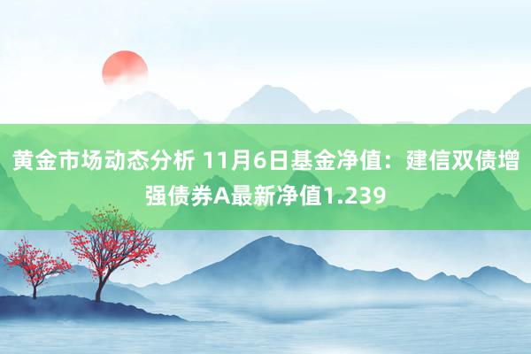 黄金市场动态分析 11月6日基金净值：建信双债增强债券A最新净值1.239