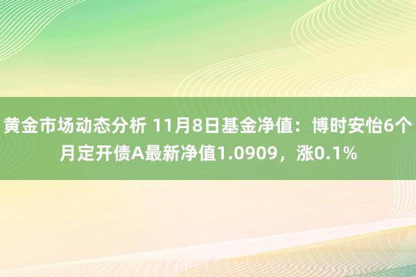 黄金市场动态分析 11月8日基金净值：博时安怡6个月定开债A最新净值1.0909，涨0.1%