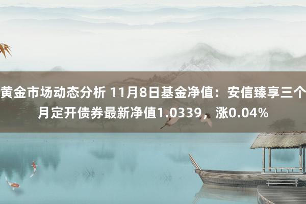 黄金市场动态分析 11月8日基金净值：安信臻享三个月定开债券最新净值1.0339，涨0.04%