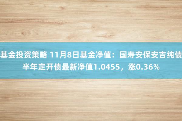 基金投资策略 11月8日基金净值：国寿安保安吉纯债半年定开债最新净值1.0455，涨0.36%