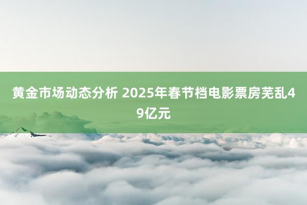 黄金市场动态分析 2025年春节档电影票房芜乱49亿元