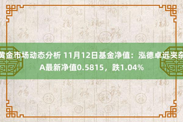 黄金市场动态分析 11月12日基金净值：泓德卓远夹杂A最新净值0.5815，跌1.04%