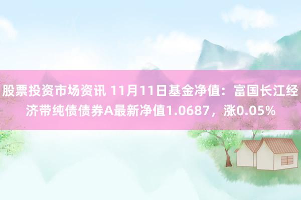 股票投资市场资讯 11月11日基金净值：富国长江经济带纯债债券A最新净值1.0687，涨0.05%