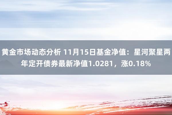 黄金市场动态分析 11月15日基金净值：星河聚星两年定开债券最新净值1.0281，涨0.18%