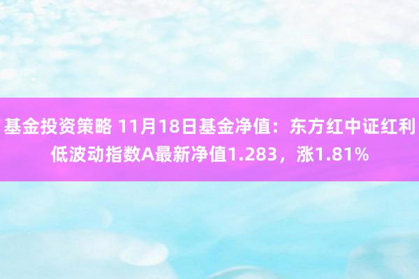 基金投资策略 11月18日基金净值：东方红中证红利低波动指数A最新净值1.283，涨1.81%