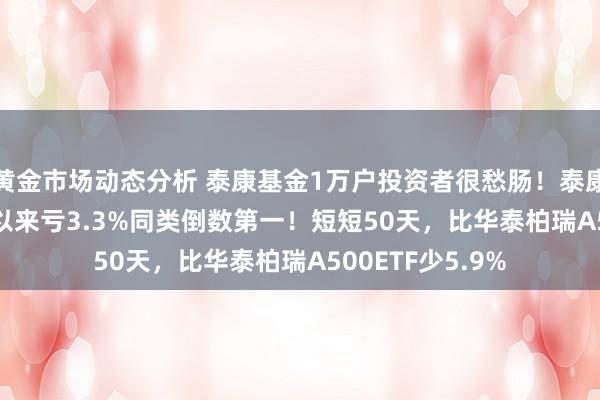 黄金市场动态分析 泰康基金1万户投资者很愁肠！泰康A500ETF建筑以来亏3.3%同类倒数第一！短短50天，比华泰柏瑞A500ETF少5.9%