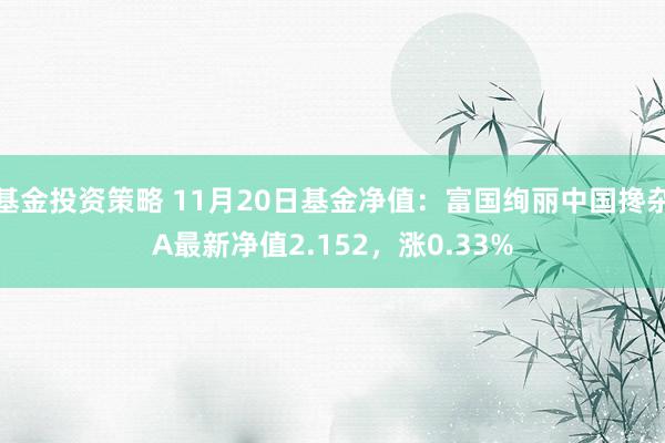 基金投资策略 11月20日基金净值：富国绚丽中国搀杂A最新净值2.152，涨0.33%