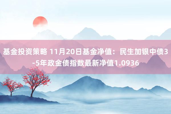 基金投资策略 11月20日基金净值：民生加银中债3-5年政金债指数最新净值1.0936