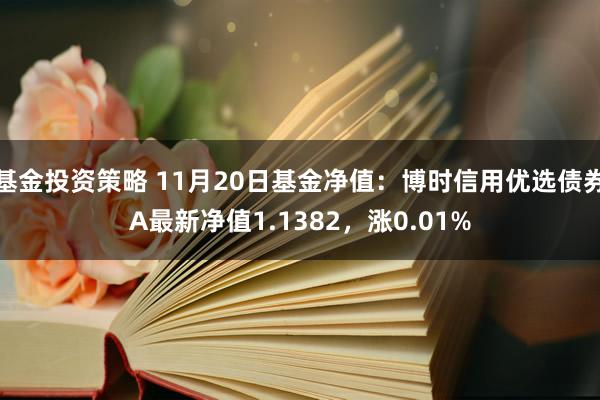 基金投资策略 11月20日基金净值：博时信用优选债券A最新净值1.1382，涨0.01%