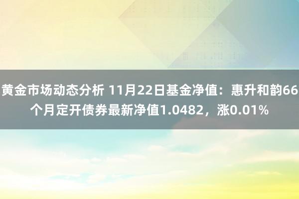 黄金市场动态分析 11月22日基金净值：惠升和韵66个月定开债券最新净值1.0482，涨0.01%