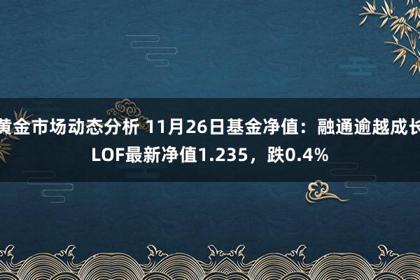 黄金市场动态分析 11月26日基金净值：融通逾越成长LOF最新净值1.235，跌0.4%